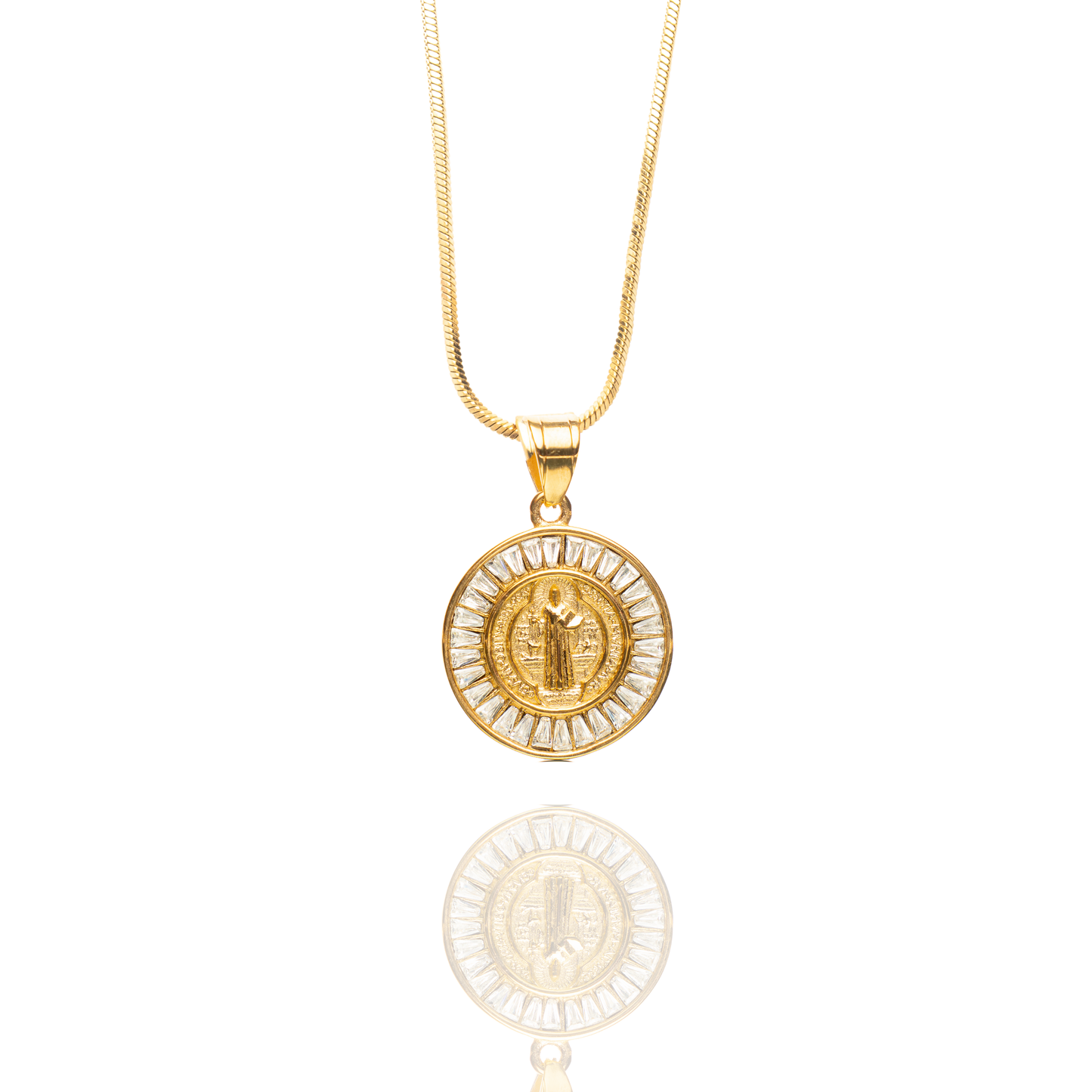 Saint’s Halo Pendant + Serpent Chain Necklace