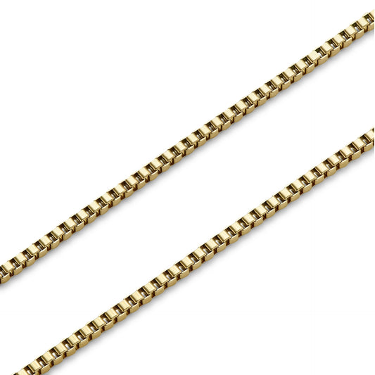 Essentials | (1 mm) Gold-Tone Square Box Chain Necklace