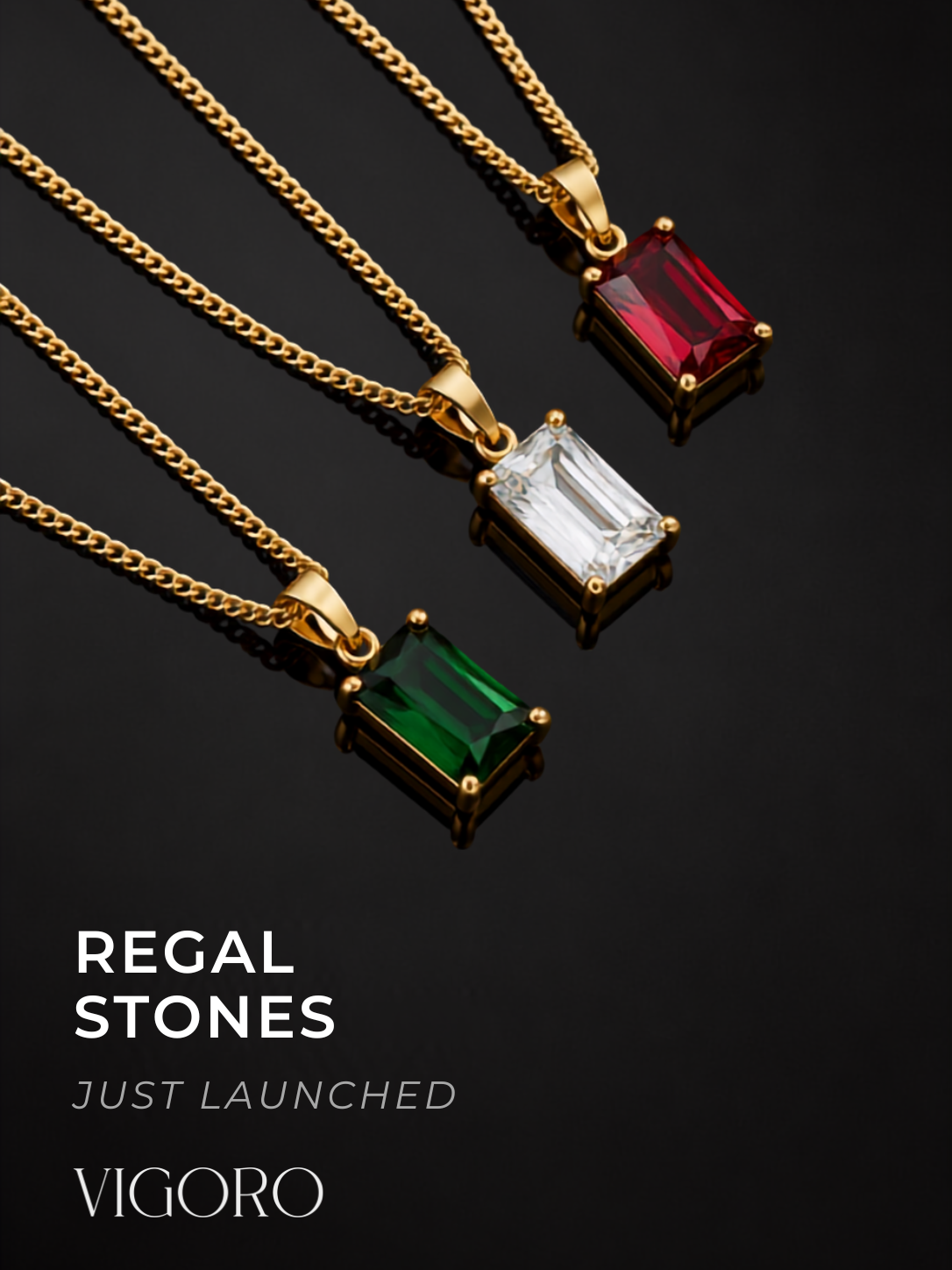 Regal Stone Pendant + Cuban Necklace