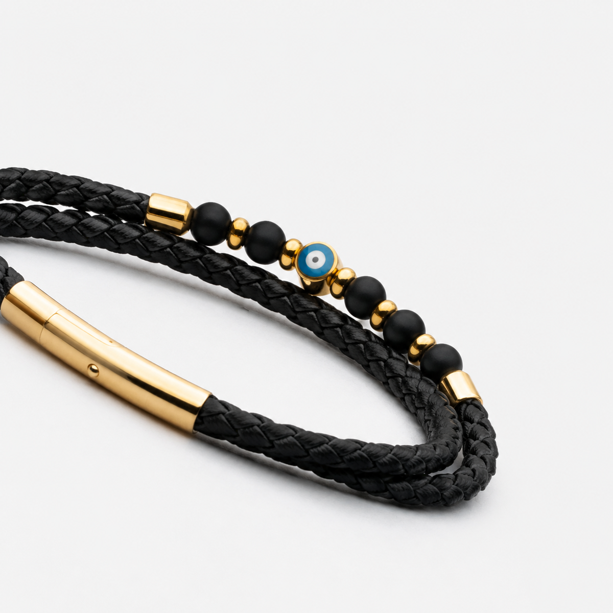 Leather Evil Eye Bracelet