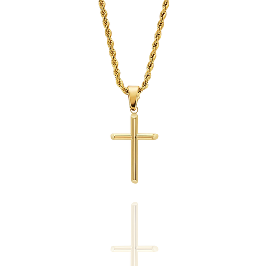 Cross Pendant + Rope Necklace