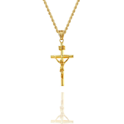 INRI Cross Pendant + Rope Necklace