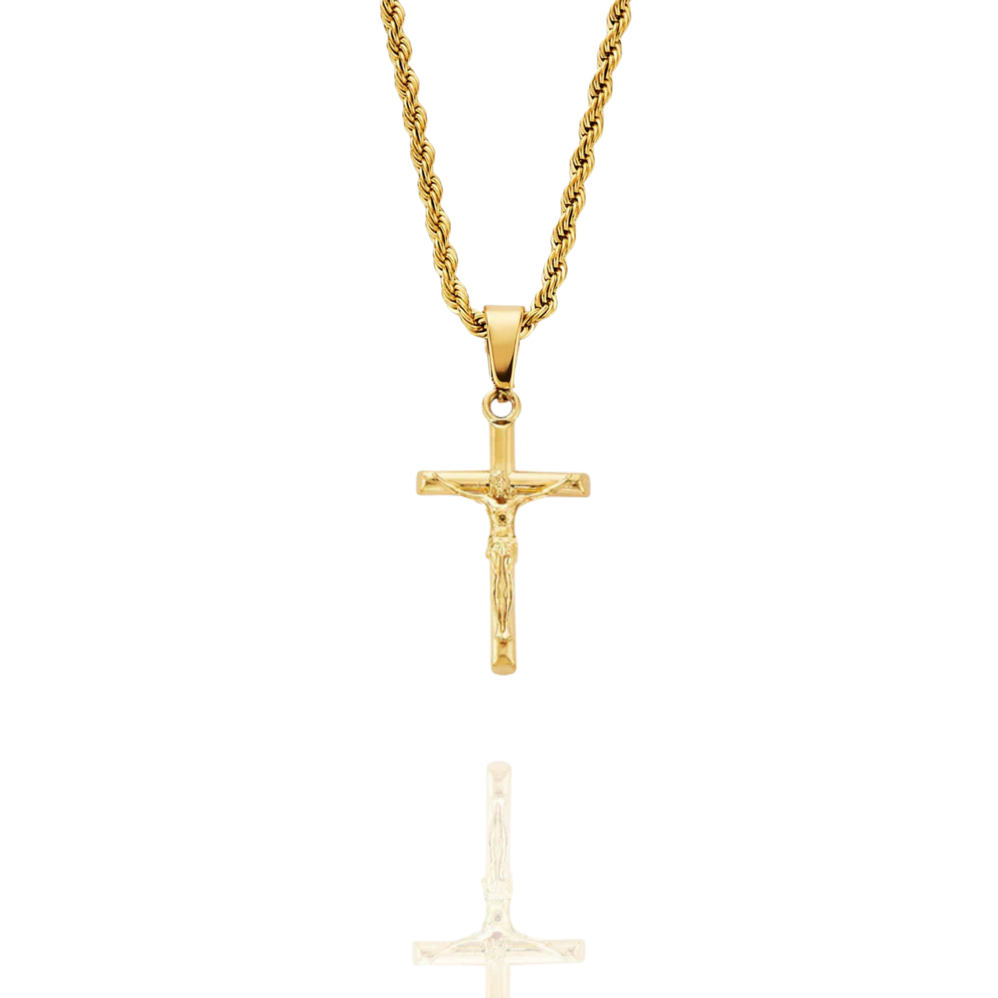 Crucifix Pendant + Rope Necklace