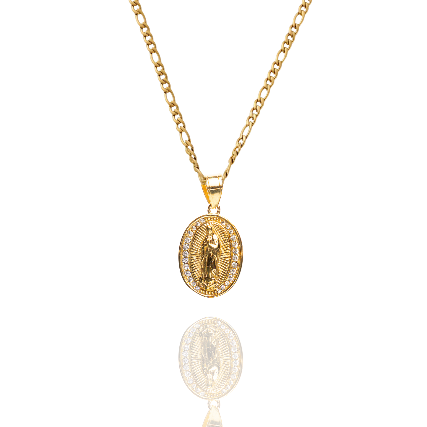 Virgin’s Radiance Pendant + Figaro Necklace