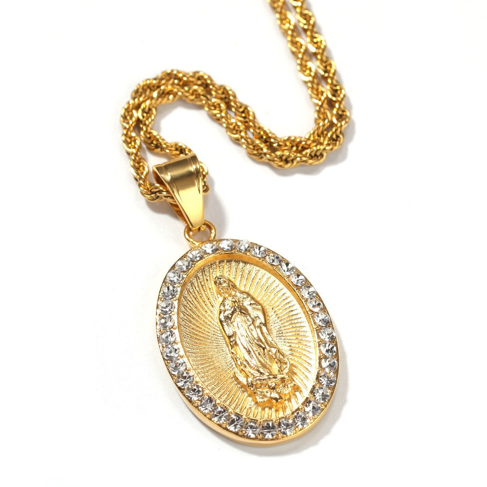 Grace of Mary Pendant + Rope Necklace