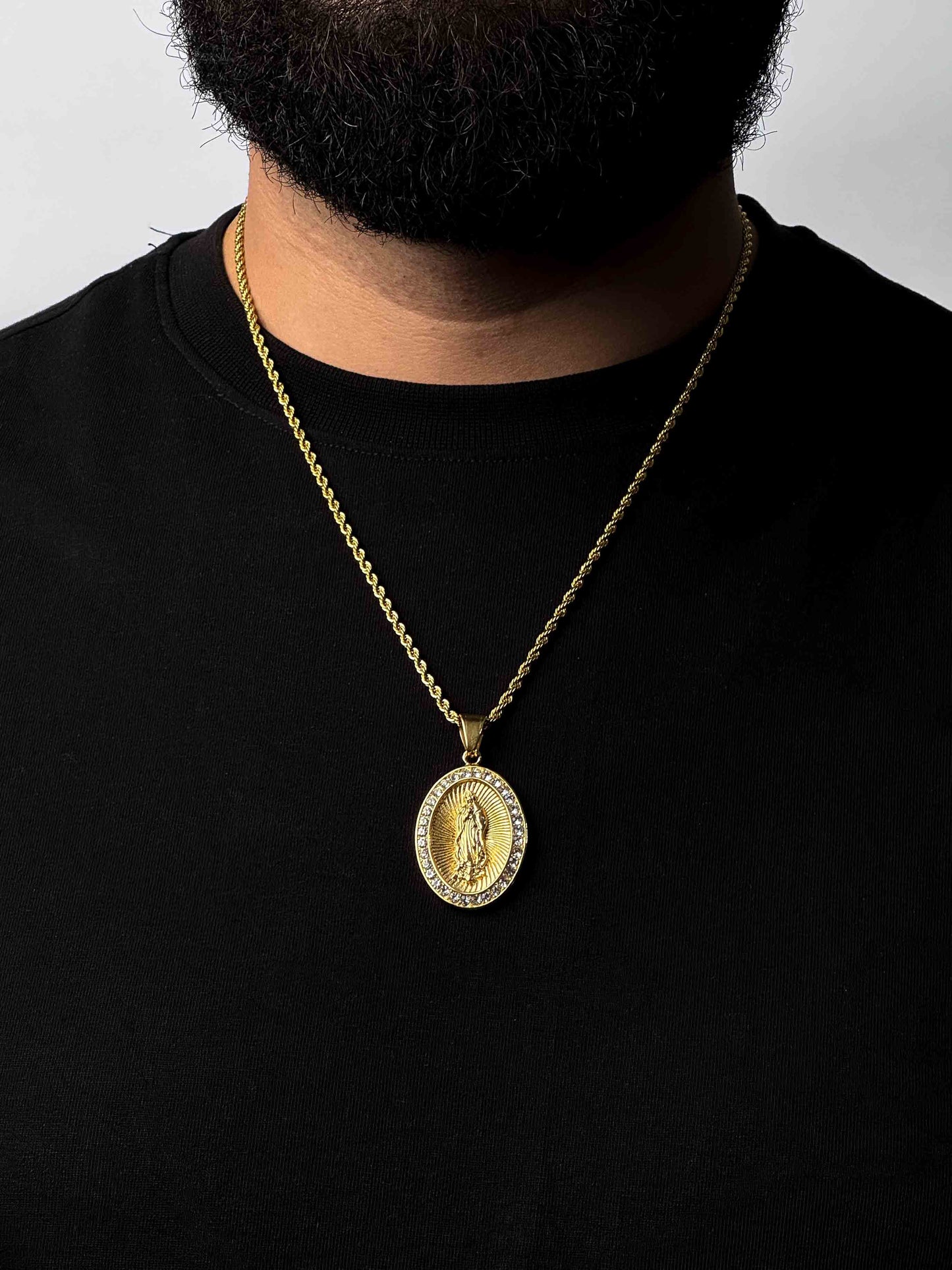 Grace of Mary Pendant + Rope Necklace