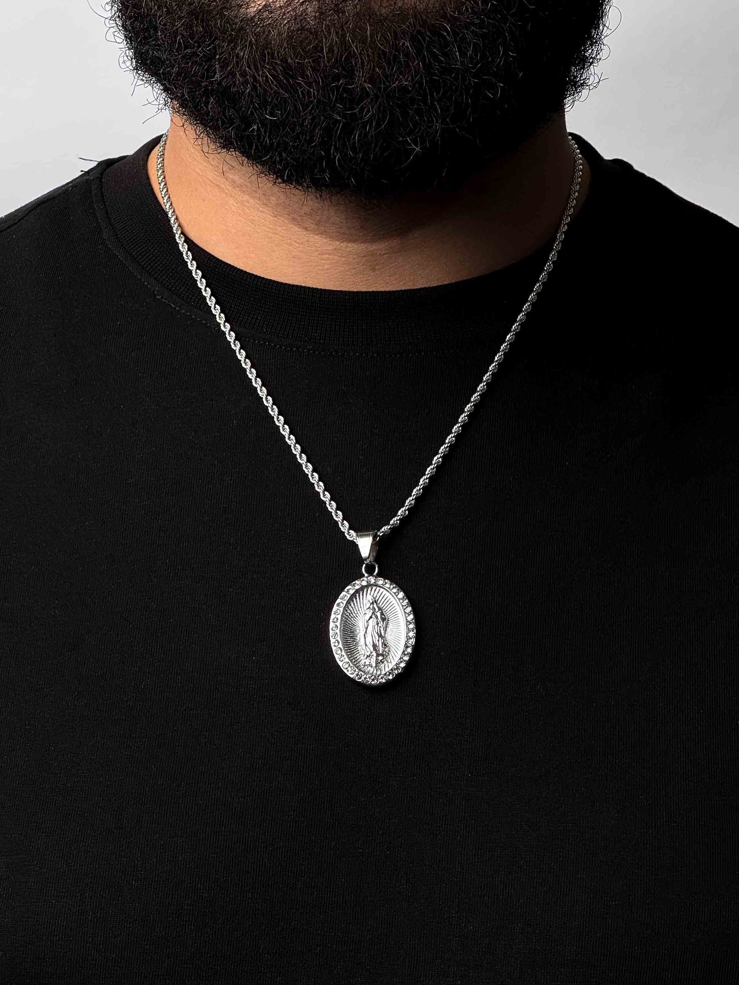 Grace of Mary Pendant + Rope Necklace