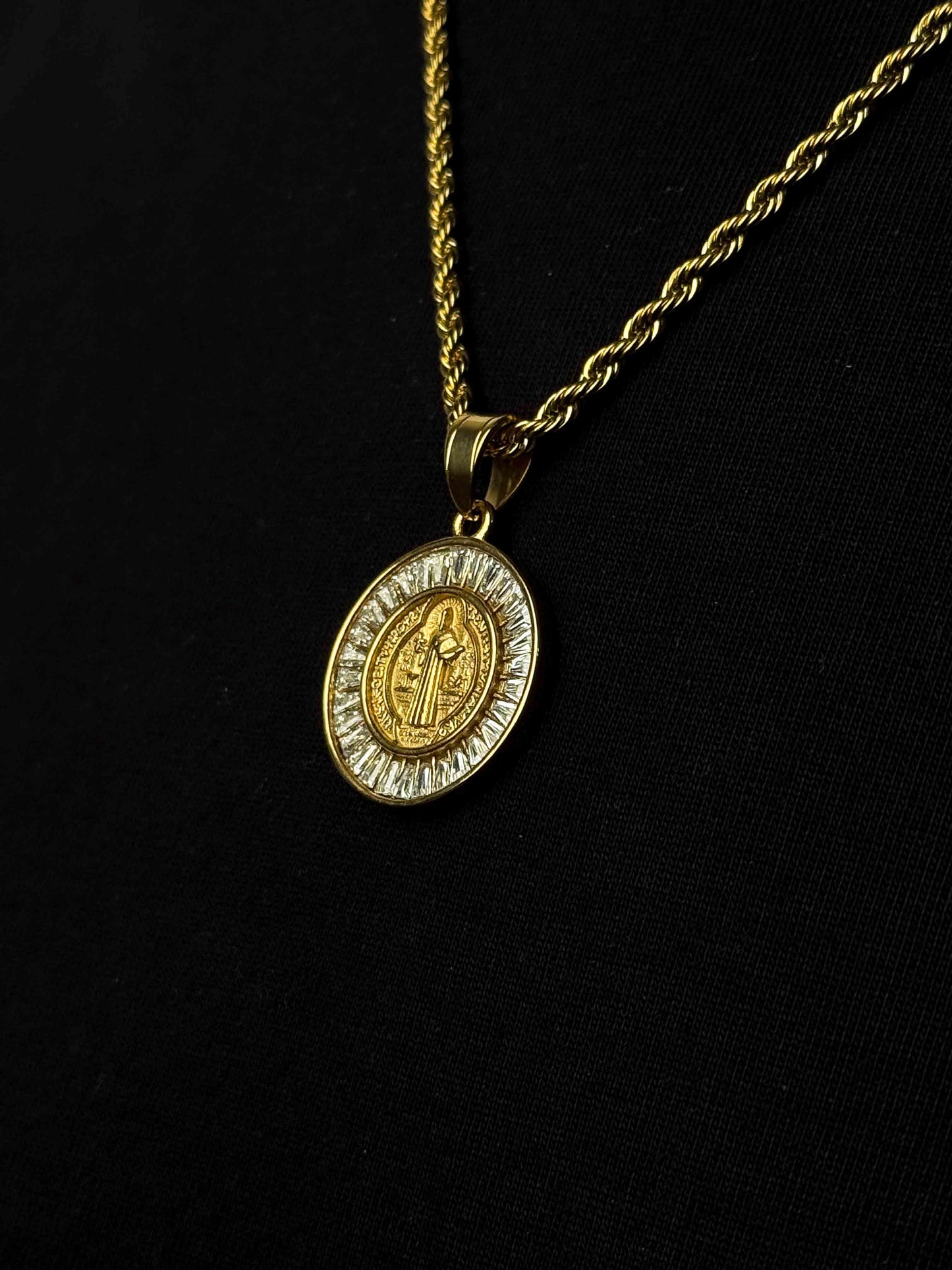 Saint’s Halo Pendant + Rope Necklace