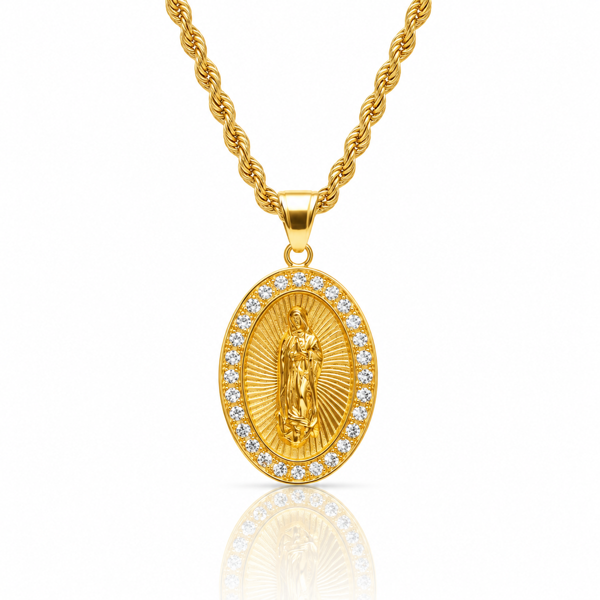 Grace of Mary Pendant + Rope Necklace