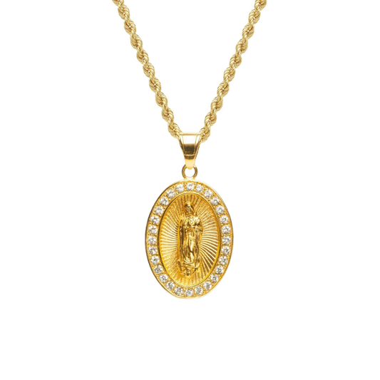 Grace of Mary Pendant + Rope Necklace