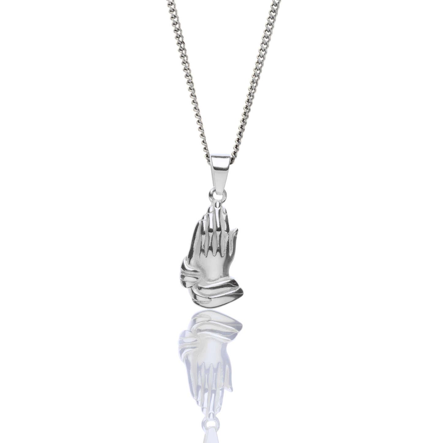 Graceful Hands Pendant + Curb Necklace