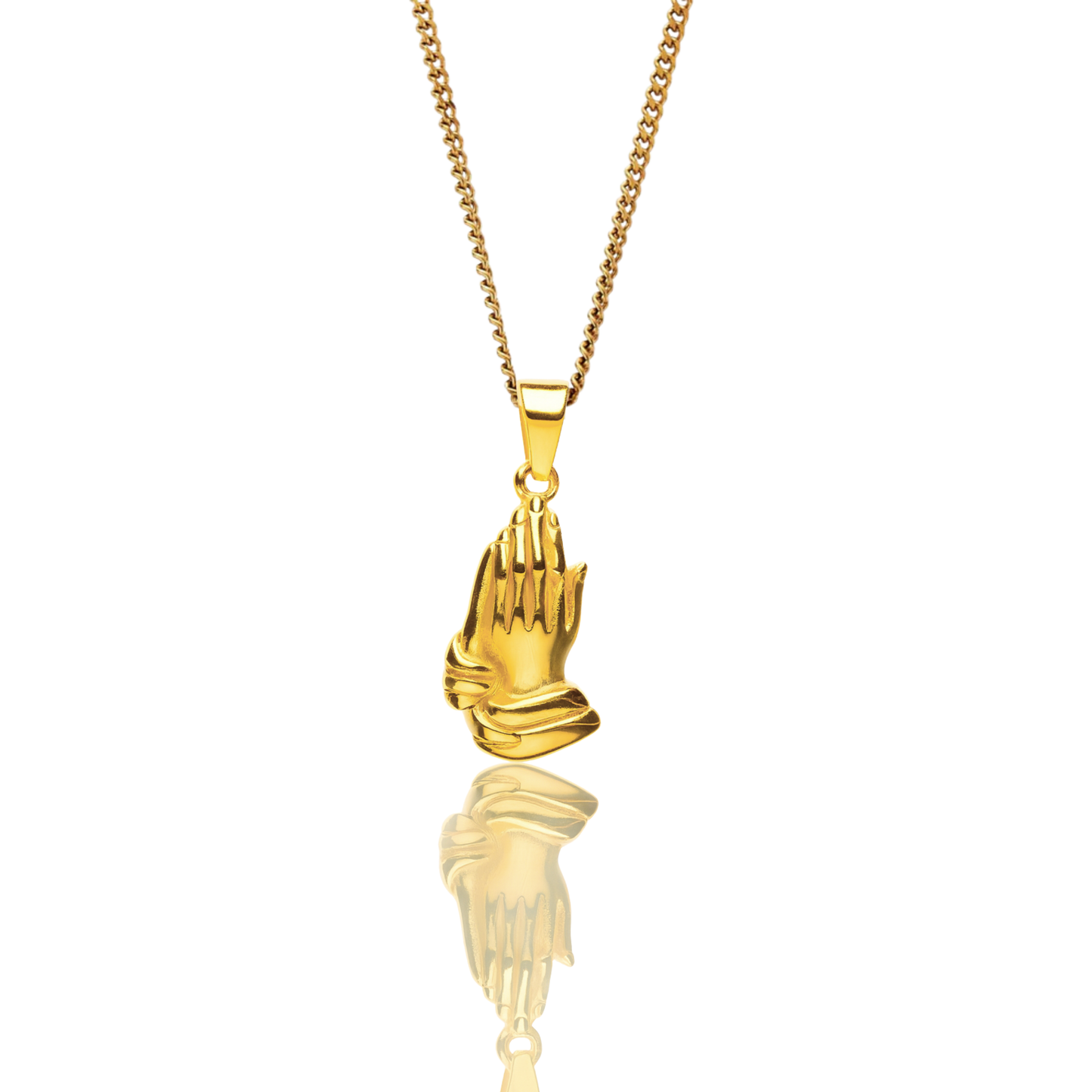 Graceful Hands Pendant + Curb Necklace