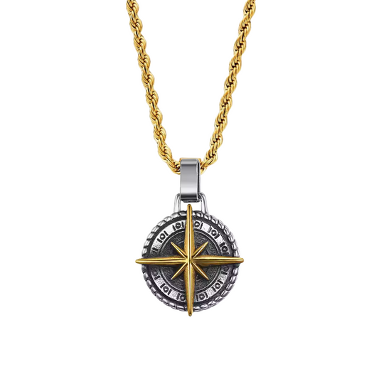 Celestial Navigator Pendant + Rope Necklace