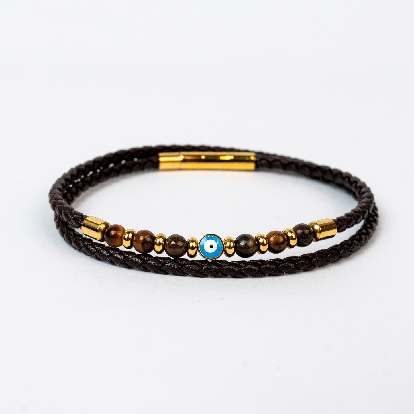 Leather Evil Eye Bracelet
