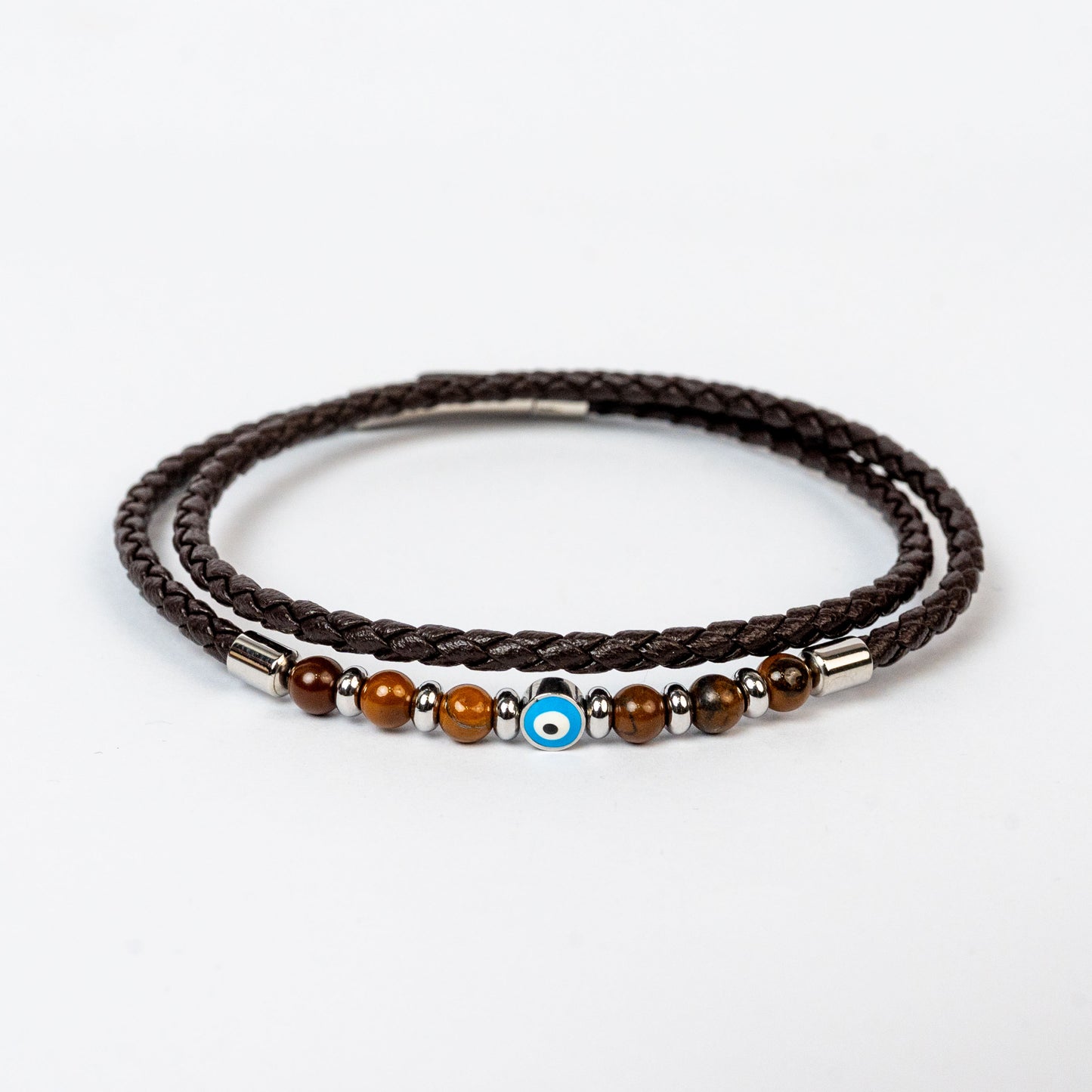 Leather Evil Eye Bracelet