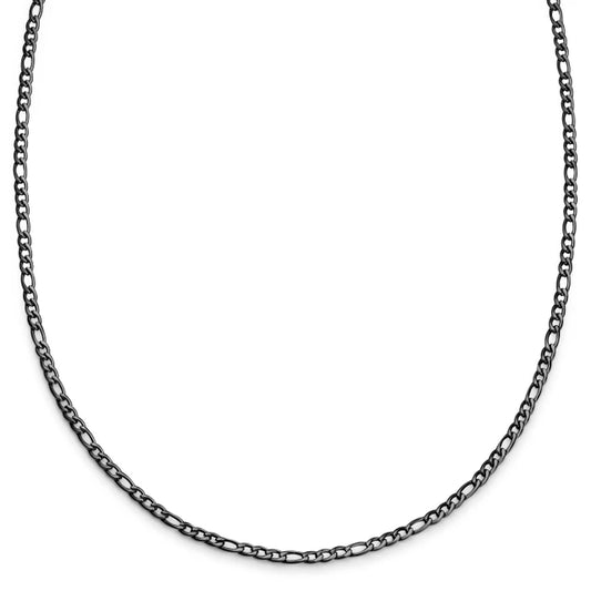 Essentials | Gunmetal Figaro Chain Necklace