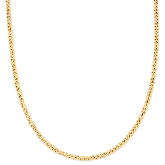 (3 mm) Gold-Tone Curb Chain Necklace